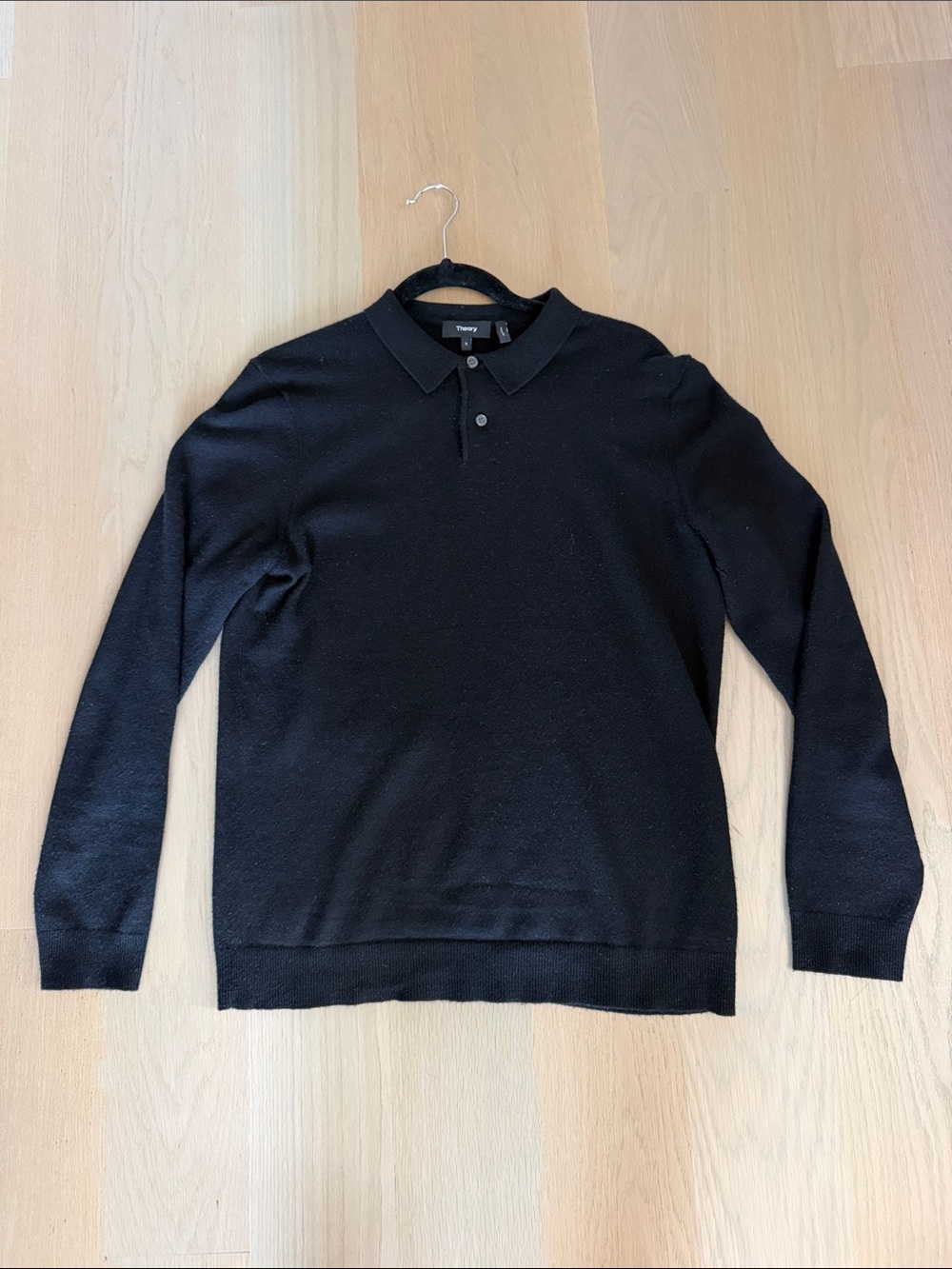 Theory Cashmere Long-Sleeve Polo